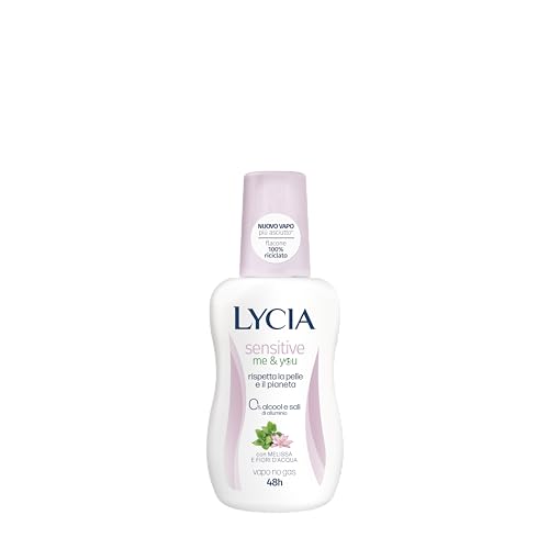 Lycia Sensitive Me & You Vapo Deodorant, ohne Alkohol, ohne Aluminiumsalze, 48 Stunden Wirksamkeit, Duft von Melissa und Wasserblüten, 75 ml