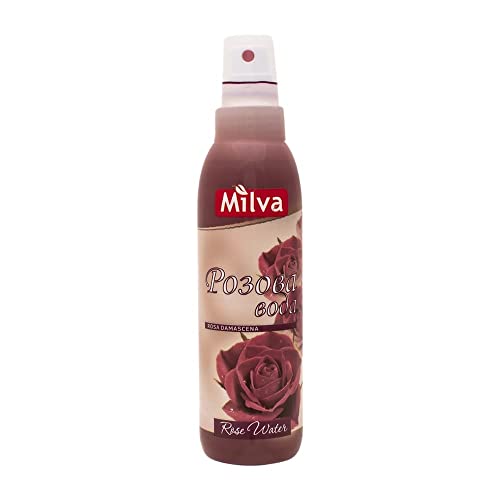 Milva Rozenwater met natuurlijke rozenol, met pomp, 200 ml