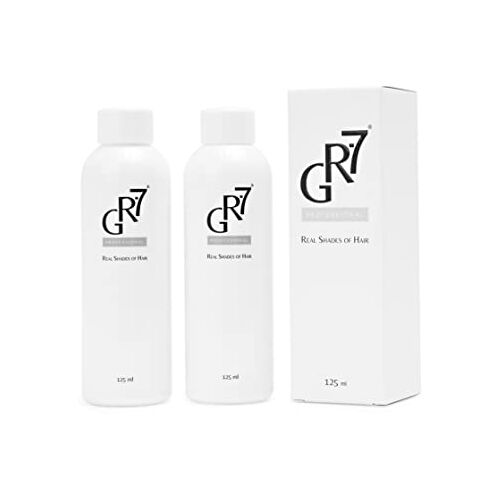 GR-7 PROFESSIONAL REAL SHADES OF HAIR GR-7 Lotion tegen Grijze Haren 125ml 2 Stuks Anti Grijze Haren voor Mannen en Vrouwen Weg met Grijze Haren