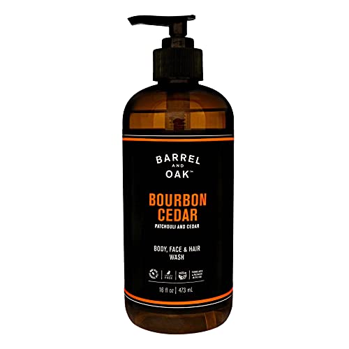 Olivina Men Hair, Face & Body All-in-One Wash, Bourbon Cedar, 40 ml.