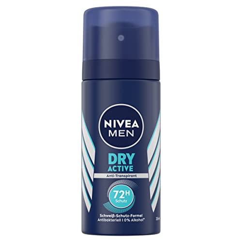 NIVEA MEN Dry Active Deospray (35 ml), effectieve anti-transpirant voor een droog huidgevoel, met 72 uur bescherming en dual-actieve formule