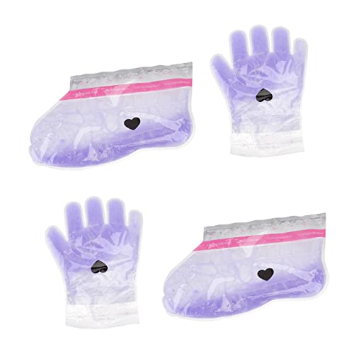 POPETPOP 2 Paar Wax Handschoenen Spa Paraffine Tassen Spa Paraffine Cover Wax Zakken Paraffine Covers Paraffine Bad Zakken Paars Stel Voeten Pe Zak Werk Draagtas