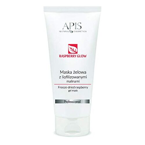 bipin APIS Raspberry Glow gelmasker met gevriesdroogde framboos, hyaluronzuur en ceramide, gladde en lichtgevende huid, 200 ml