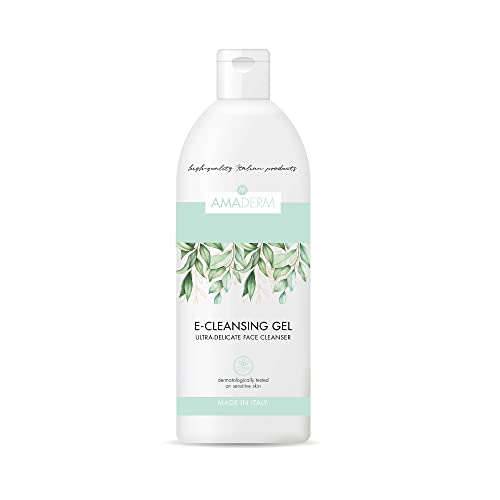 AMADERM E-Cleansing Gel Ultrazachte gezichtswasgel voor de gevoelige huid 150ml   MADE IN ITALY Dagelijkse gezichtsreiniging met Lactobacillus, salicylzuur en glycolzuur