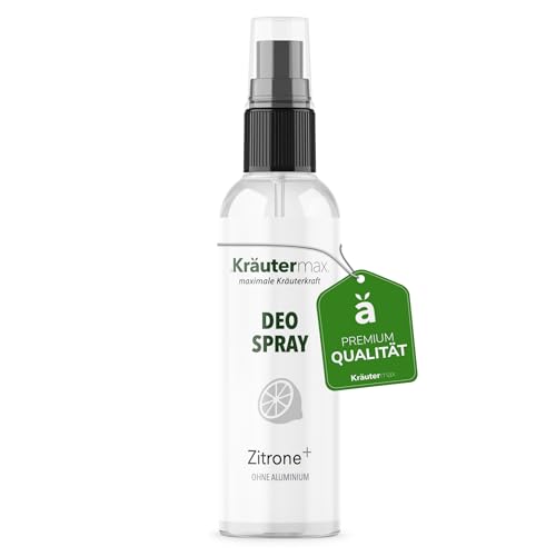 Kräutermax. Citroen deodorant zonder aluminium in praktische sproeier fruitige citroengeur voor verse en welbevinden de hele dag door deodorant spray uit citroenolie & salie   3 x 100 ml