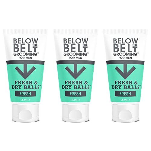 Below The Belt Grooming Fresh & Dry Balls Intieme deodorant voor mannen Beschermt tegen zweet, geur en schuren Frisse geur 3 x 75 ml