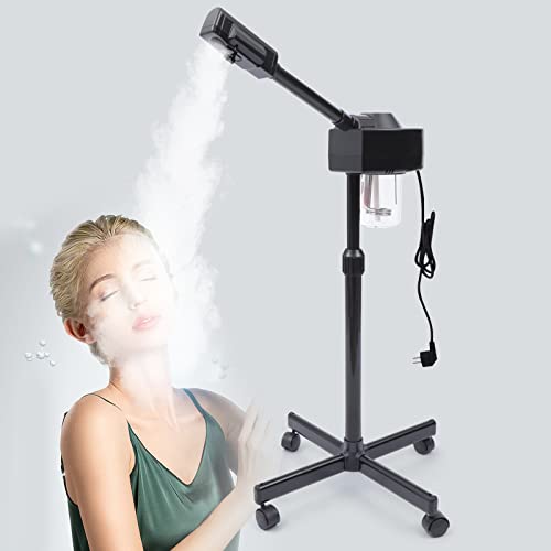 SanBouSi Gezichtssauna Ozon Face Steamer, professionele nano-ionische gezichtsstomer, 360° draaibare sproeier voor gezicht, gezichtssauna, verdamper, stoommachine