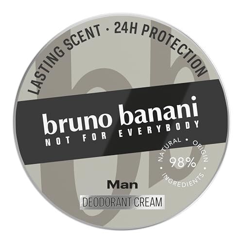 bruno banani Deo Creme Man, 24 uur Crème Deodorant voor Mannen, 40 ml