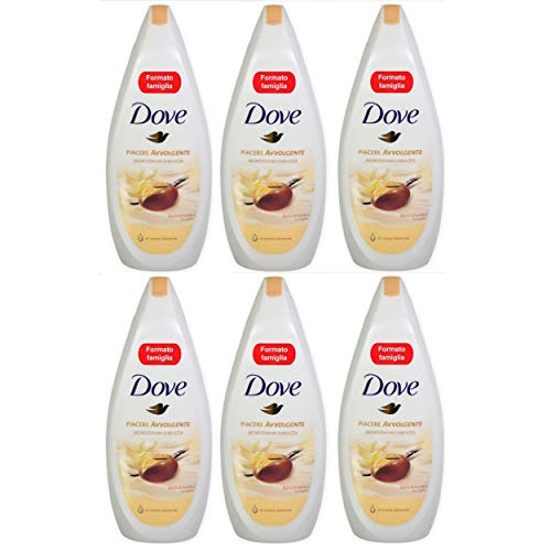 Dove 6 x  douchebad voor genieten, karitéboter en vanille, 700 ml