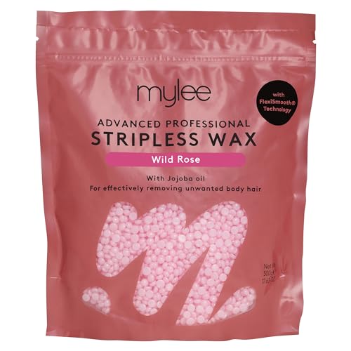 MYLEE Advanced Striploze Wax Kit Wild Roos Geur Harde Waxsparels voor Ontharing Gezicht, Lichaam, Bikini en Intiem Ontharen Geschikt voor Dames en Heren