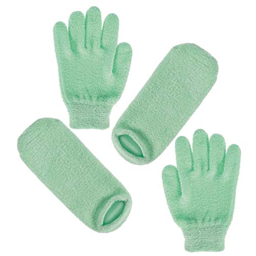 Beaupretty 2 Paar Kuuroord Sokken Handschoenen Witter Maken Hand Spa-handschoenen Sokken Voor Hydraterende Voeten Hydraterende Nachthandschoenen Heren Handschoenen Bleken Mens Voet Masker