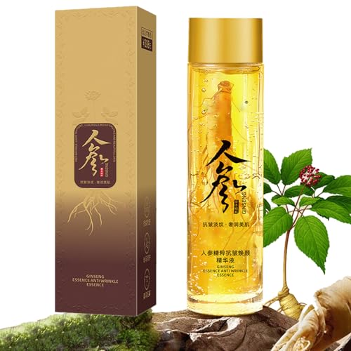 evtbtju Ginseng Extract Liquid, Ginseng Anti-Wrinkle Essence Toner, Ginseng Peptide Anti Aging Serum, Ginseng Essence Water,Korean Red Ginseng Essence for Anti Aging,Ginseng Anti Wrinkle Essence (1Pcs)