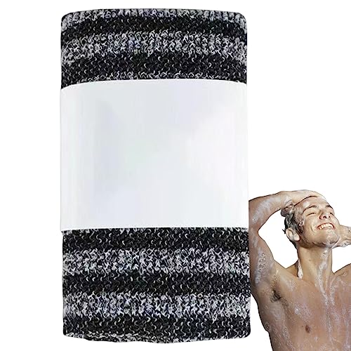 fanelod Back Wash Exfoliate Washandje   Scrub terug washandje handdoek Exfoliate Scrub Washandje met voor goede flexibiliteit Mannen Vrouwen, Trekkoord Washandje voor Douche, Kerstmis en