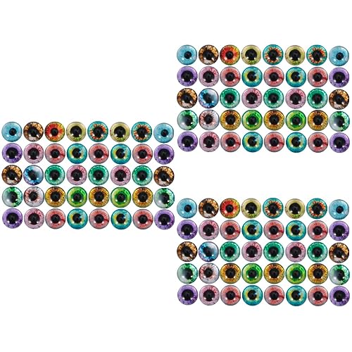 Lurrose 150 Stuks Tijd Edelsteen Glas Patch DIY Sieraden Materiaal Dragon Eye Glas Cabochons Hars Ambachten Snap Sieraden Bloem Sieraden Edelstenen Glas Sticker Glas Cabochon Patches