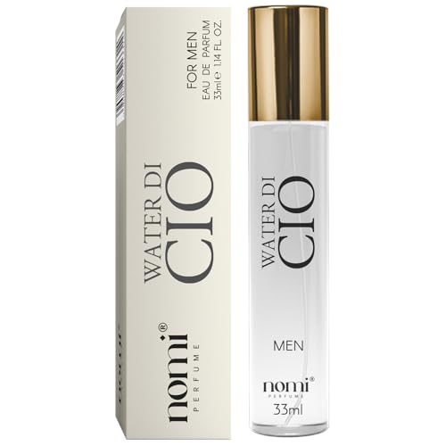 NOMI PERFUME Waterdi CIO Eau de Parfum voor heren, 33 ml, met 20% geuroliën, citrus- en aromatische noten, langdurige geur