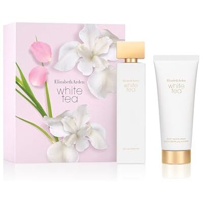 Elizabeth Arden White Tea Eau de Parfum 2-Delige Cadeauset Damesparfum met Florale Geur Hydraterende Bodylotion met Antioxidanten Vegan Formule voor Verzorging en Geurbeleving Elizabeth Arden White Tea Eau de Parfum 2-Delige Cadeauset Damesparfum met Florale Geur Hydraterende Bodylotion met Antioxidanten Vegan Formule voor Verzorging en Geurbeleving