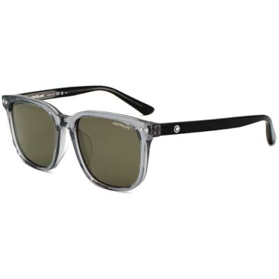 MONTBLANC Mens MB0258SA zonnebril, grijs-zwart-grijs, 55, grijs-zwart-grijs, 55 MONTBLANC Mens MB0258SA zonnebril, grijs-zwart-grijs, 55, grijs-zwart-grijs, 55