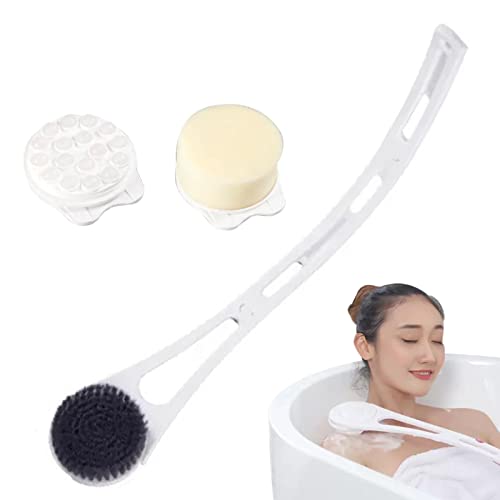 Vesone Rugborstel Lange steel voor douche,Zacht haar Badborstel met lange steel Terug wrijven Borstel Mud Scrub Rugborstel Massageborstel, Body Exfoliator voor bad of borstel