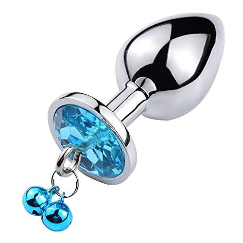 CIONIC Anaal Plug Tractieketting Bel Anale Plug Metalen Anale Kralen Kristal Anus Expander Erotische Kralen Butt Plug Sex Toys Gay (Type BL Blauw)