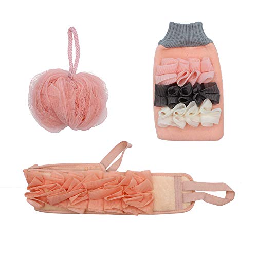 Omenluck 1 Set Bad Loofahs Body Sponzen Terug Scrubber Gevlochten Loofah Mesh Douche Bal Exfoliëren