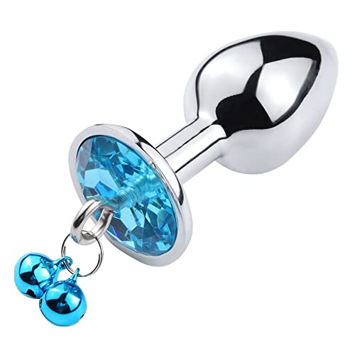 CIONIC Anaal Plug Tractieketting Bel Anale Plug Metalen Anale Kralen Kristal Anus Expander Erotische Kralen Butt Plug Sex Toys Gay (Type BS Blauw)