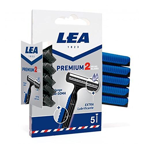 Lea Premium 2 wegwerpmessen, 300 g, 1 verpakking met 5 stuks