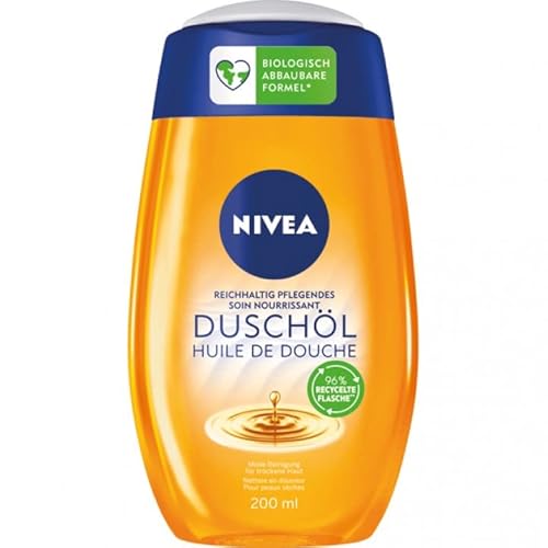 NIVEA 6 x  natuurlijke olie doucheolie voor droge huid 200 ml
