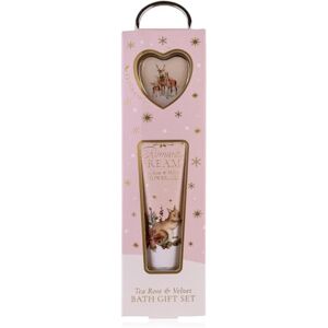 accentra badset ROMANTIC DREAMS in geschenkverpakking, inclusief douchegel en sleutelhanger in hartvorm, geur: Tea Rose & Velvet, damescadeau Kerst eekhoorn, hert, hert accentra badset ROMANTIC DREAMS in geschenkverpakking, inclusief douchegel en sleutelhanger in hartvorm, geur: Tea Rose & Velvet, damescadeau Kerst eekhoorn, hert, hert
