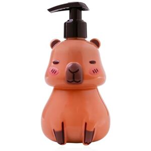 accentra Zeepdispenser Capybara Collection met handzeep vloeibare zeep in decoratieve pompdispenser, 300 ml, geur: Fresh Strawberry, cadeau-idee voor kinderen en volwassenen navulbaar accentra Zeepdispenser Capybara Collection met handzeep vloeibare zeep in decoratieve pompdispenser, 300 ml, geur: Fresh Strawberry, cadeau-idee voor kinderen en volwassenen navulbaar