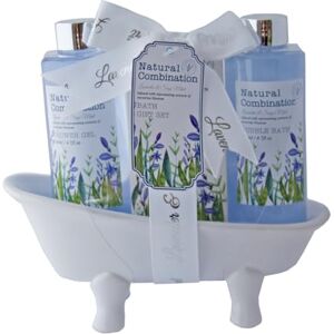 accentra Badset LAVENDEL in keramische badkuip, incl. 140ml douchegel, 140ml schuimbad, 50g badzout, geur: lavendel & salie paars/wit accentra Badset LAVENDEL in keramische badkuip, incl. 140ml douchegel, 140ml schuimbad, 50g badzout, geur: lavendel & salie paars/wit