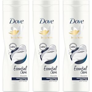 Dove Body Love Essential Care vochtinbrengende crème met glycerine Bodylotion voor een verzorgde & gehydrateerde huid vanaf het eerste gebruik 3 x 400 ml Dove Body Love Essential Care vochtinbrengende crème met glycerine Bodylotion voor een verzorgde & gehydrateerde huid vanaf het eerste gebruik 3 x 400 ml