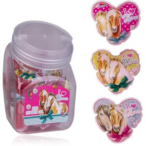 accentra Mini-douchegel "I love horses" – grote verpakking perfect als gastgeschenk voor kinderverjaardag, tombolaprijst of adventskalendervulling – snoepglas met 24 x 50 ml paarden & pony-motieven accentra Mini-douchegel "I love horses" – grote verpakking perfect als gastgeschenk voor kinderverjaardag, tombolaprijst of adventskalendervulling – snoepglas met 24 x 50 ml paarden & pony-motieven