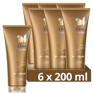 Dove Body Love Summer Revived Medium-Dark Zelfbruinende Bodylotion, voor een medium tot donker gebruinde huid 6 x 200 ml Voordeelverpakking Dove Body Love Summer Revived Medium-Dark Zelfbruinende Bodylotion, voor een medium tot donker gebruinde huid 6 x 200 ml Voordeelverpakking