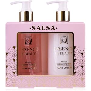 accentra Handverzorgingsset SALSA ESSENCE OF BEAUTY, vloeibare zeep 270ml, hand- en nagelcrème 270ml, dispenser, roos- en kersenbloesemgeur, ideaal cadeau voor vrouwen accentra Handverzorgingsset SALSA ESSENCE OF BEAUTY, vloeibare zeep 270ml, hand- en nagelcrème 270ml, dispenser, roos- en kersenbloesemgeur, ideaal cadeau voor vrouwen