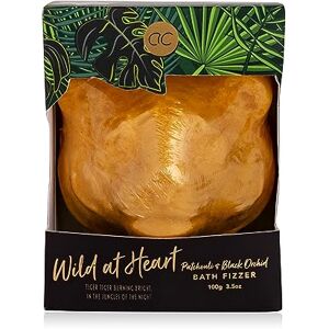 accentra "WILD AT HEART" bath bomb in aantrekkelijke geschenkverpakking, 100g gouden bath bomb in de vorm van een tijger met een fruitige geur van patchouli & zwarte orchidee accentra "WILD AT HEART" bath bomb in aantrekkelijke geschenkverpakking, 100g gouden bath bomb in de vorm van een tijger met een fruitige geur van patchouli & zwarte orchidee