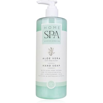 accentra Home Spa Zeepdispenser met handzeep in decoratieve pompdispenser van plastic, vloeibare zeep, 490 ml, geur: aloë vera, cadeau-idee voor vrouwen, mama en vriendin, navulbaar accentra Home Spa Zeepdispenser met handzeep in decoratieve pompdispenser van plastic, vloeibare zeep, 490 ml, geur: aloë vera, cadeau-idee voor vrouwen, mama en vriendin, navulbaar