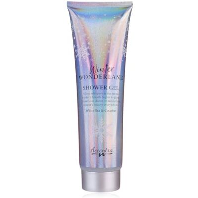 accentra Douchegel WINTER WONDERLAND Verzorging Douche in een winterse tube, geur: Witte thee & kokosnoot, damescadeau Kerstmis in blauw, wit, zilver metallic shimmer accentra Douchegel WINTER WONDERLAND Verzorging Douche in een winterse tube, geur: Witte thee & kokosnoot, damescadeau Kerstmis in blauw, wit, zilver metallic shimmer
