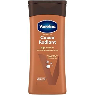 Vaseline Intensive Care Body Lotion voor de droge huid Cocoa Radiant met ultrahydraterende lipiden en pure cacaoboter 2x 200 ml Vaseline Intensive Care Body Lotion voor de droge huid Cocoa Radiant met ultrahydraterende lipiden en pure cacaoboter 2x 200 ml