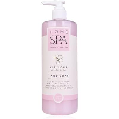 accentra Home Spa Zeepdispenser met handzeep in decoratieve pompdispenser van plastic, vloeibare zeep, 490 ml, geur: hibiscus, cadeau-idee voor vrouwen, mama en vriendin, navulbaar accentra Home Spa Zeepdispenser met handzeep in decoratieve pompdispenser van plastic, vloeibare zeep, 490 ml, geur: hibiscus, cadeau-idee voor vrouwen, mama en vriendin, navulbaar