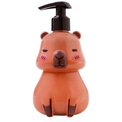 accentra Zeepdispenser Capybara Collection met handzeep vloeibare zeep in decoratieve pompdispenser, 300 ml, geur: Fresh Strawberry, cadeau-idee voor kinderen en volwassenen navulbaar accentra Zeepdispenser Capybara Collection met handzeep vloeibare zeep in decoratieve pompdispenser, 300 ml, geur: Fresh Strawberry, cadeau-idee voor kinderen en volwassenen navulbaar