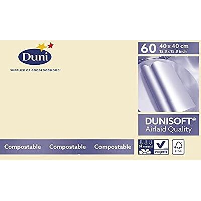 Duni NAPKINS D-SOFT 40x40cm CREAM, Papier, 9 x 20,5 x 20,5 cm Duni NAPKINS D-SOFT 40x40cm CREAM, Papier, 9 x 20,5 x 20,5 cm