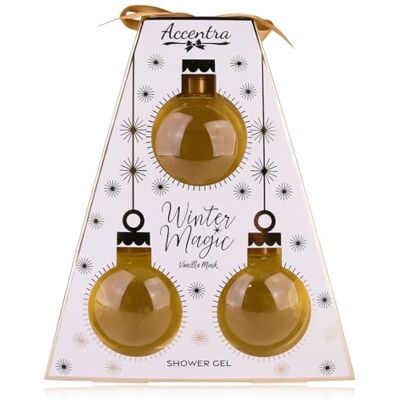 accentra WINTER MAGIC badset in geschenkverpakking, inclusief 3 x 150 ml douchegel in kerstboom-kerstbaldesign, geur: vanillemuskus, damescadeau Kerstmis in een kerstbal accentra WINTER MAGIC badset in geschenkverpakking, inclusief 3 x 150 ml douchegel in kerstboom-kerstbaldesign, geur: vanillemuskus, damescadeau Kerstmis in een kerstbal