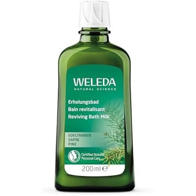 WELEDA ZILVERSPAR VERKWIKKINGSBAD 200 ml Natuurlijke badessence met dennen- en zilversparolie Voor rust, ontspanning en innerlijke kracht Vegan Biologische en 100% natuurlijke ingrediënten WELEDA ZILVERSPAR VERKWIKKINGSBAD 200 ml Natuurlijke badessence met dennen- en zilversparolie Voor rust, ontspanning en innerlijke kracht Vegan Biologische en 100% natuurlijke ingrediënten