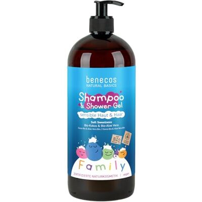 benecos Naturkosmetik 2-in-1 shampoo & douchegel gevoelige huid & haar veganistisch biologische kokos & biologische aloë vera 950 ml benecos Naturkosmetik 2-in-1 shampoo & douchegel gevoelige huid & haar veganistisch biologische kokos & biologische aloë vera 950 ml