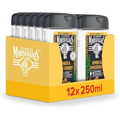 Le Petit Marseillais 4in1 douchegel met gember en cipressenhout, dermatologisch getest met extra verfrissend effect, 12x250 ml Le Petit Marseillais 4in1 douchegel met gember en cipressenhout, dermatologisch getest met extra verfrissend effect, 12x250 ml
