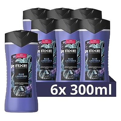 AXE Fine Fragrance Collection Blue Lavender Douchegel, voor 12 uur frisheid met de geur van premium parfum 6 x 300 ml Voordeelverpakking AXE Fine Fragrance Collection Blue Lavender Douchegel, voor 12 uur frisheid met de geur van premium parfum 6 x 300 ml Voordeelverpakking
