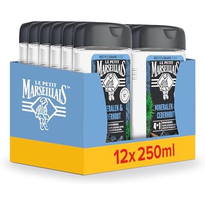 Le Petit Marseillais 4in1 douchegel met mineralen en cederhout, verfrissend effect en pH-neutraal voor de huid, 12x250 ml Le Petit Marseillais 4in1 douchegel met mineralen en cederhout, verfrissend effect en pH-neutraal voor de huid, 12x250 ml