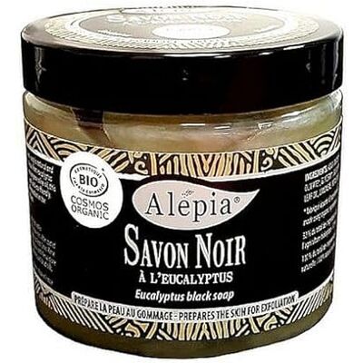 Alepia Biologische Zwarte Zeep - Eucalyptus - Huidverzorging - 200g Alepia Biologische Zwarte Zeep - Eucalyptus - Huidverzorging - 200g
