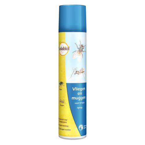 Solabiol Vliegen- en Muggenspray 400 ml Insectenspray Tegen o.a. Vliegen en Muggen Vliegenspray Muggen Bestrijdingsmiddel Insecten Bestrijden Snelle Werking