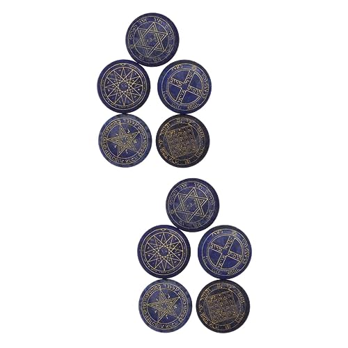 Healifty 10 Stuks Energie Stenen Religieus Sterkristal Amulet Stenen Ronde Steen Jodendom Decor Lapis Lazuli